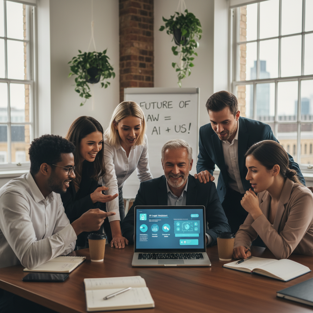 Small UK law firm team adopting AI legal tools together