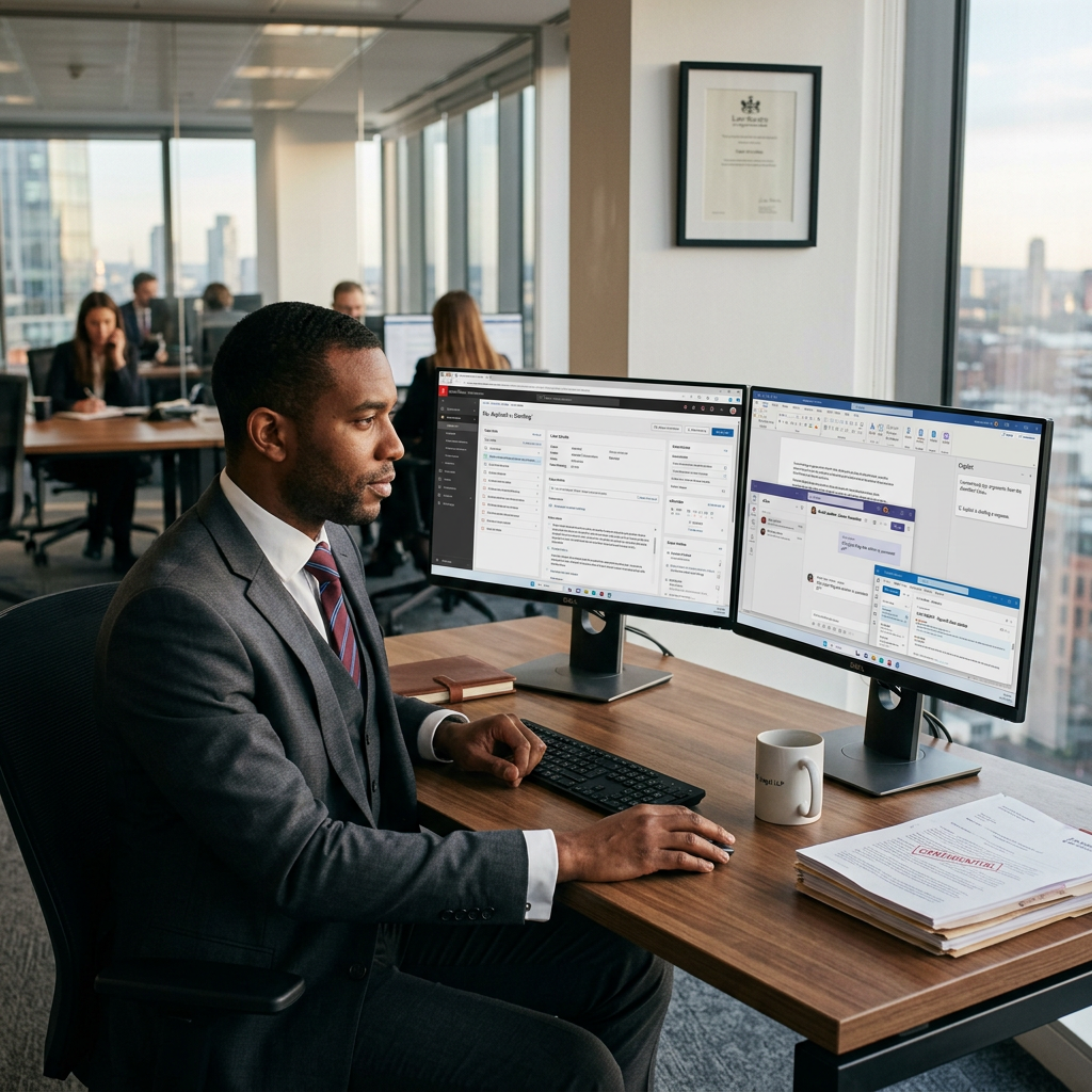 Solicitor using Microsoft 365 integrated with legal case management